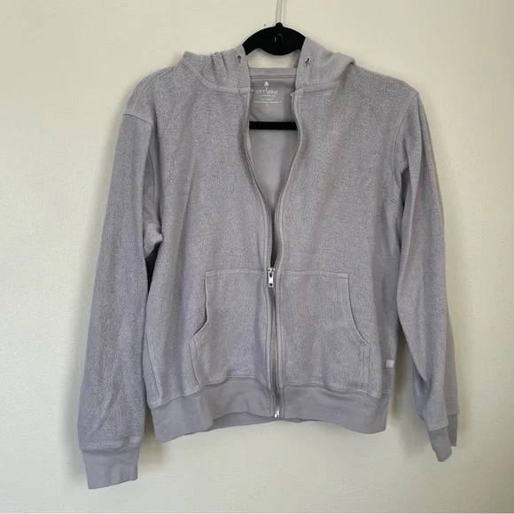 Soft Serve Clothing | Gray Zip-Up Hoodie Sweatshirt | Size Small - Picture 7 of 10